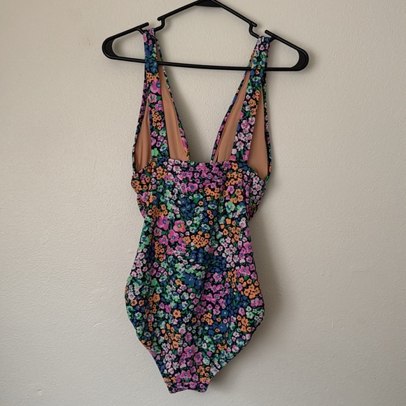 J. Crew Factory one-piece swimsuit in Antique Navy Multi - Picture 8 of 9